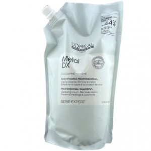 Шампунь Металл Детокс Рефилл без сульфатов бережное очищение волос от частиц меди Лореаль 1000 мл