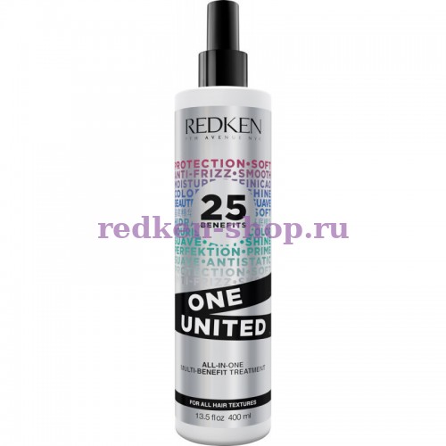 Redken One United All in One Multi-Benefit Hair Treatment For All Hair Textures спрей 400 мл Redken One United All in One Multi-Benefit Hair Treatment For All Hair Textures спрей 400 мл
