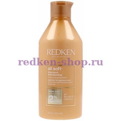 Redken All Soft смягчающий шампунь для сухих и жестких волос 500 мл Redken All Soft смягчающий шампунь для сухих и жестких волос 500 мл