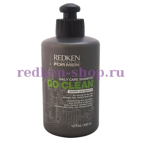 Redken for Men Go Clean шампунь для ухода за нормальными и сухими волосами 300 мл Redken for Men Go Clean шампунь для ухода за нормальными и сухими волосами 300 мл